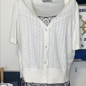 Grace Karin Women's White knit Sweater. L